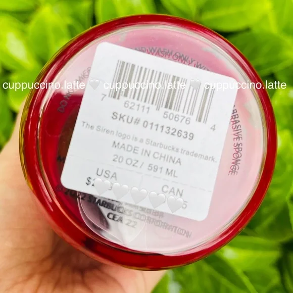 🌺LAST ONE💗Starbucks Summer 2 Hot Pink Floral Glass Water Bottle - Picture 8 of 8